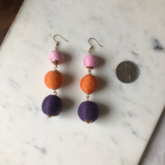 The Molly - 3 Ball Drop Statement Earrings - Picture 4 of 6